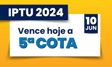 5ª COTA DO IPTU!